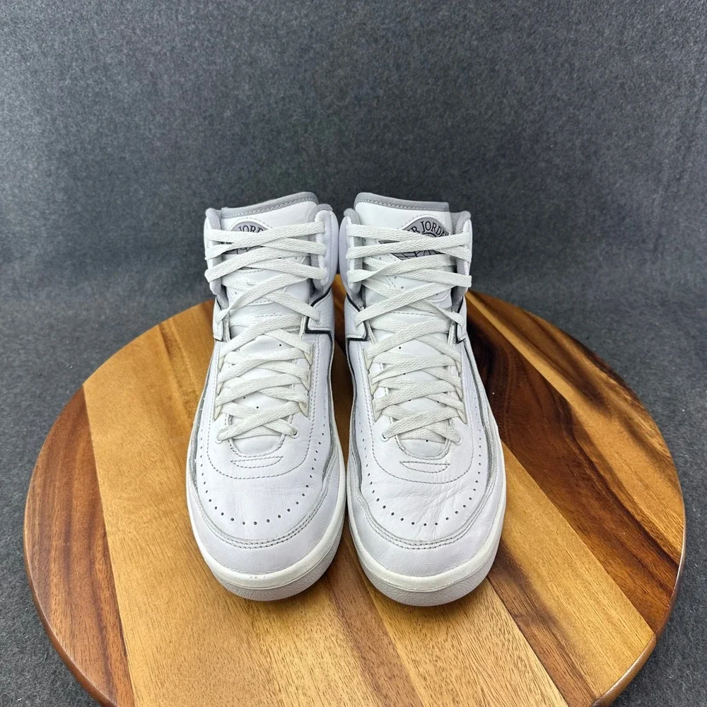 Air Jordan 2 Retro White Cement Grey Sail Black Men's Size 8 DR8884-100